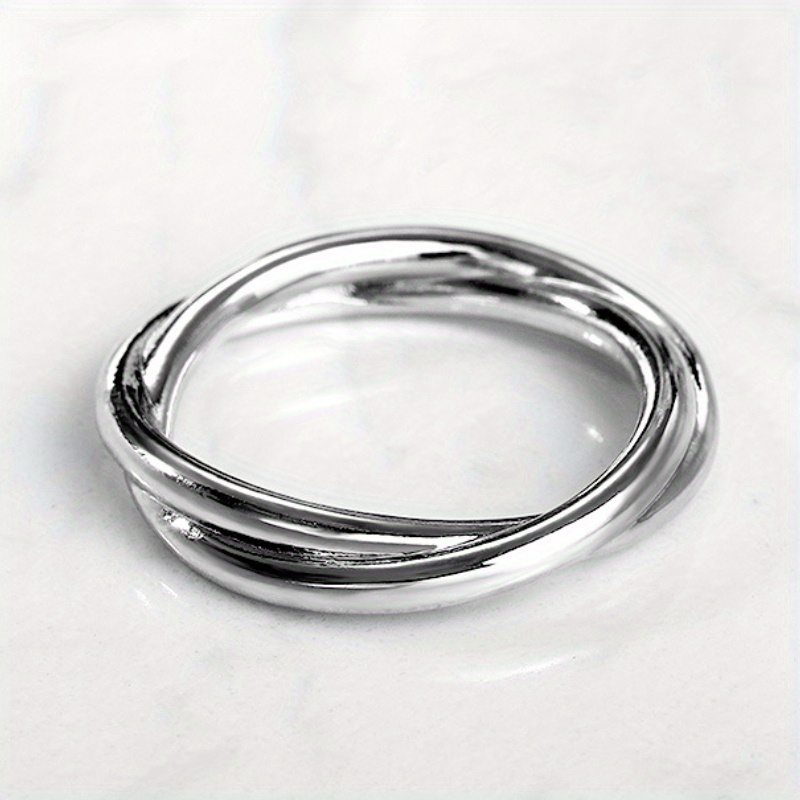 Double Layer Intertwined Women's Ring
